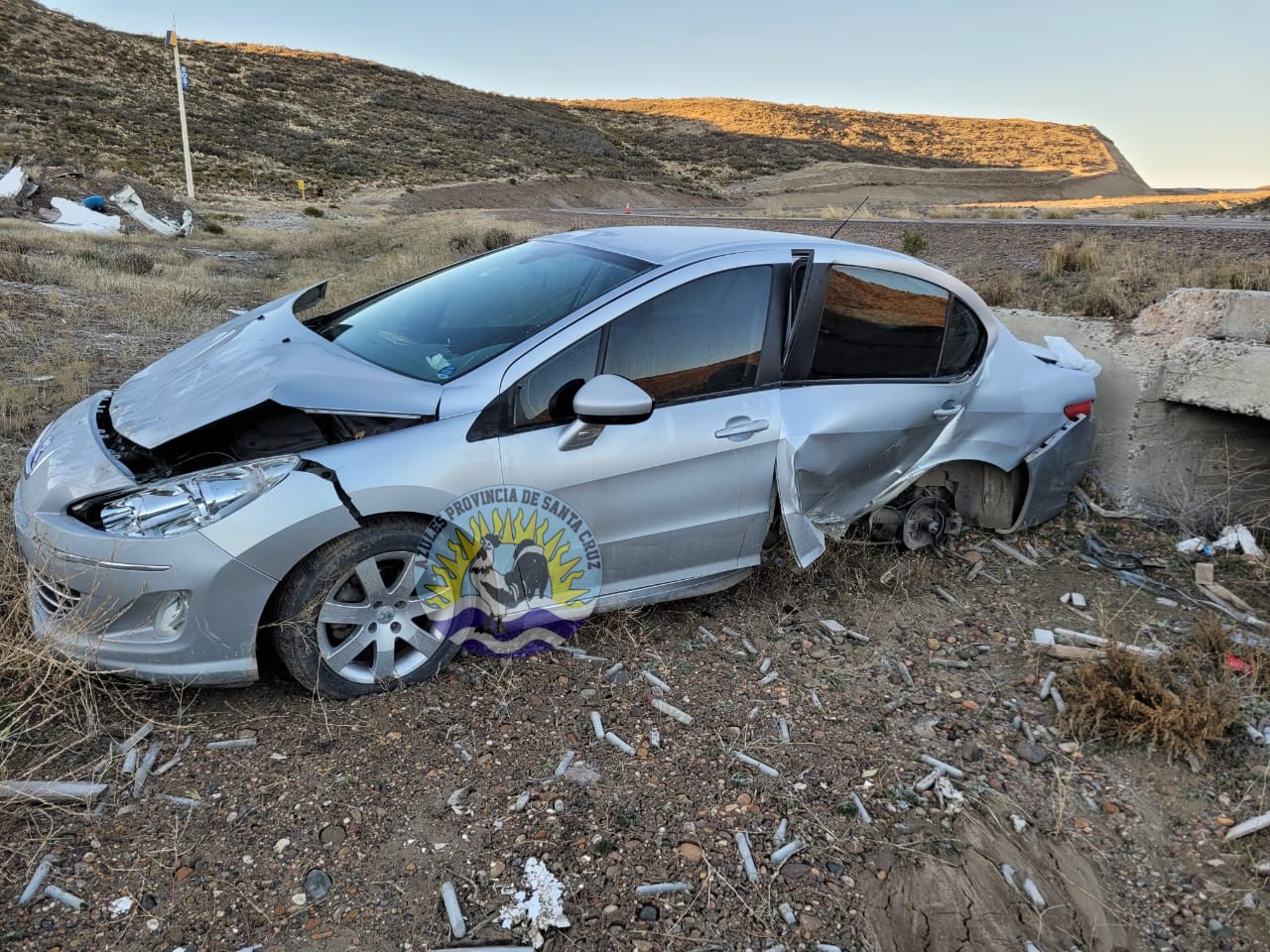 Accidente en Ruta Nacional 3 Conductor Trasladado al Hospital de Caleta Olivia (2)