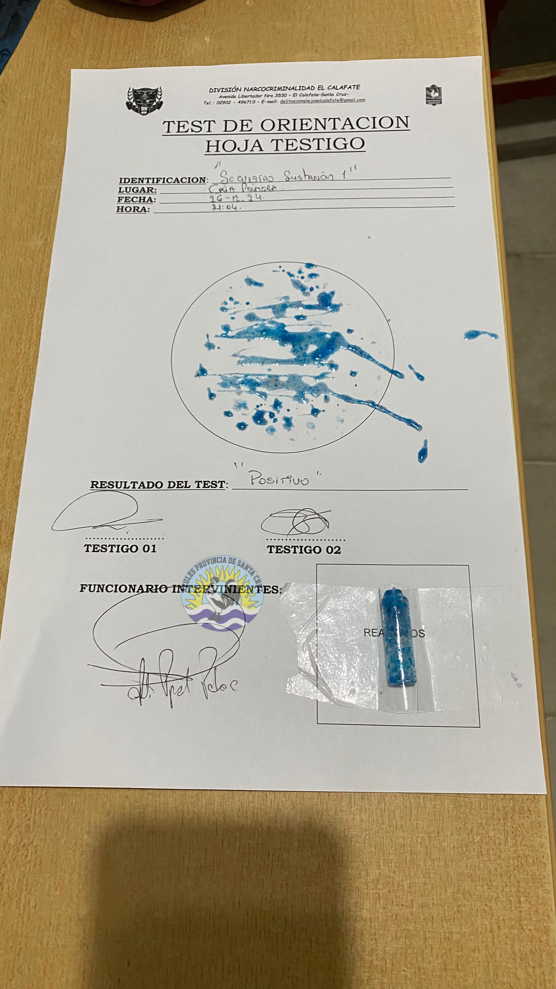 Detectan droga en elementos destinados a un detenido (2)