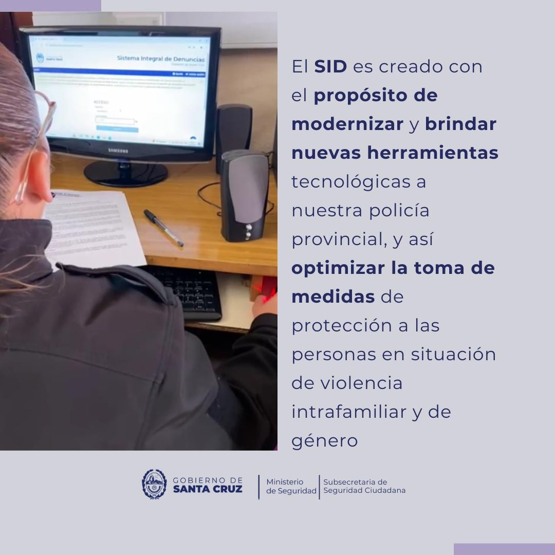 ¿Qué es el S.I.D El nuevo sistema de denuncia que tendrá la policía de Santa Cruz (1)