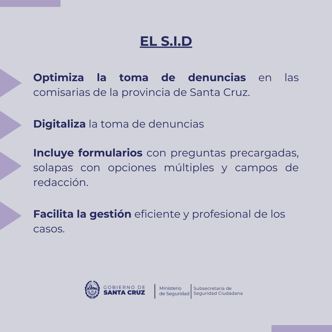 ¿Qué es el S.I.D El nuevo sistema de denuncia que tendrá la policía de Santa Cruz (4)