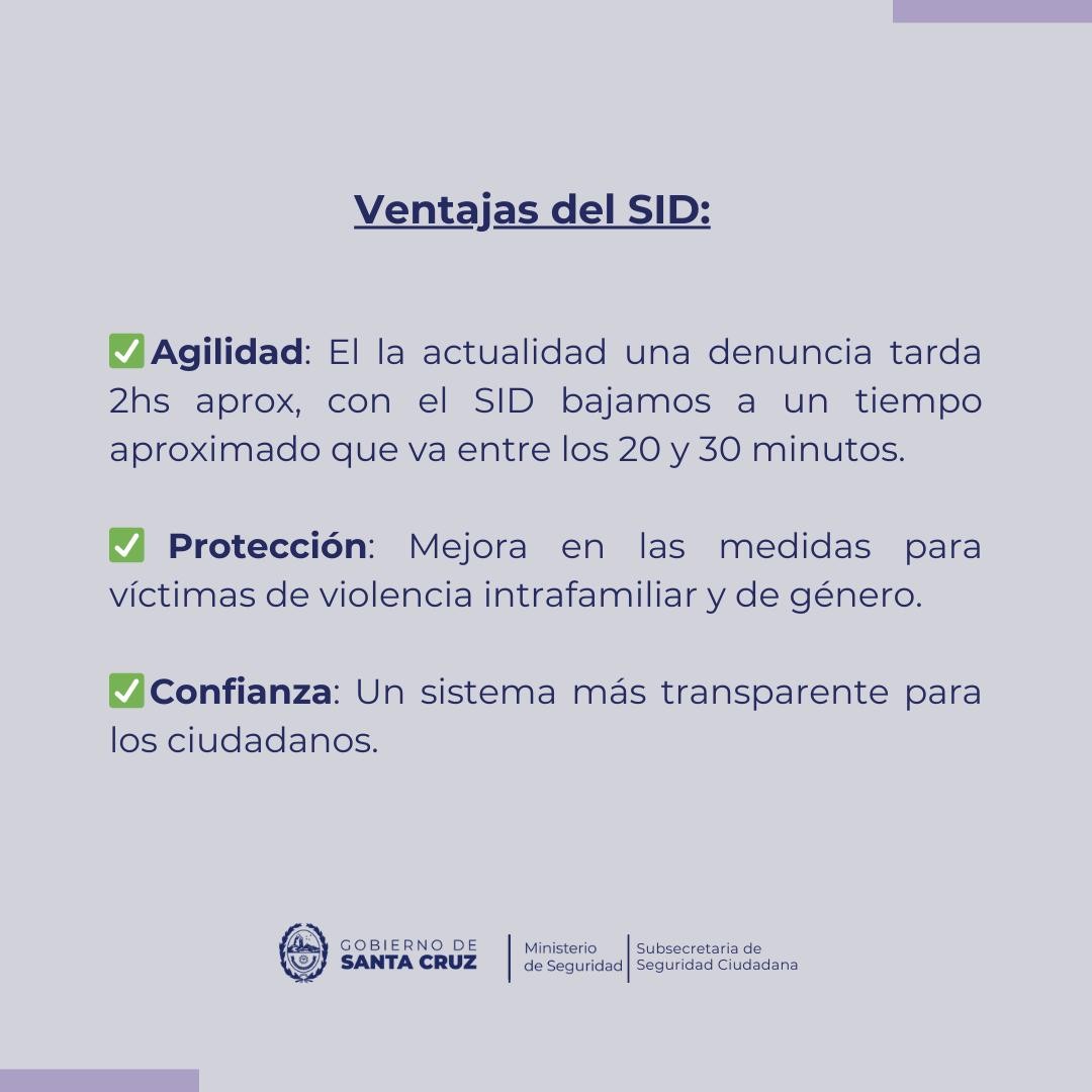 ¿Qué es el S.I.D El nuevo sistema de denuncia que tendrá la policía de Santa Cruz (5)