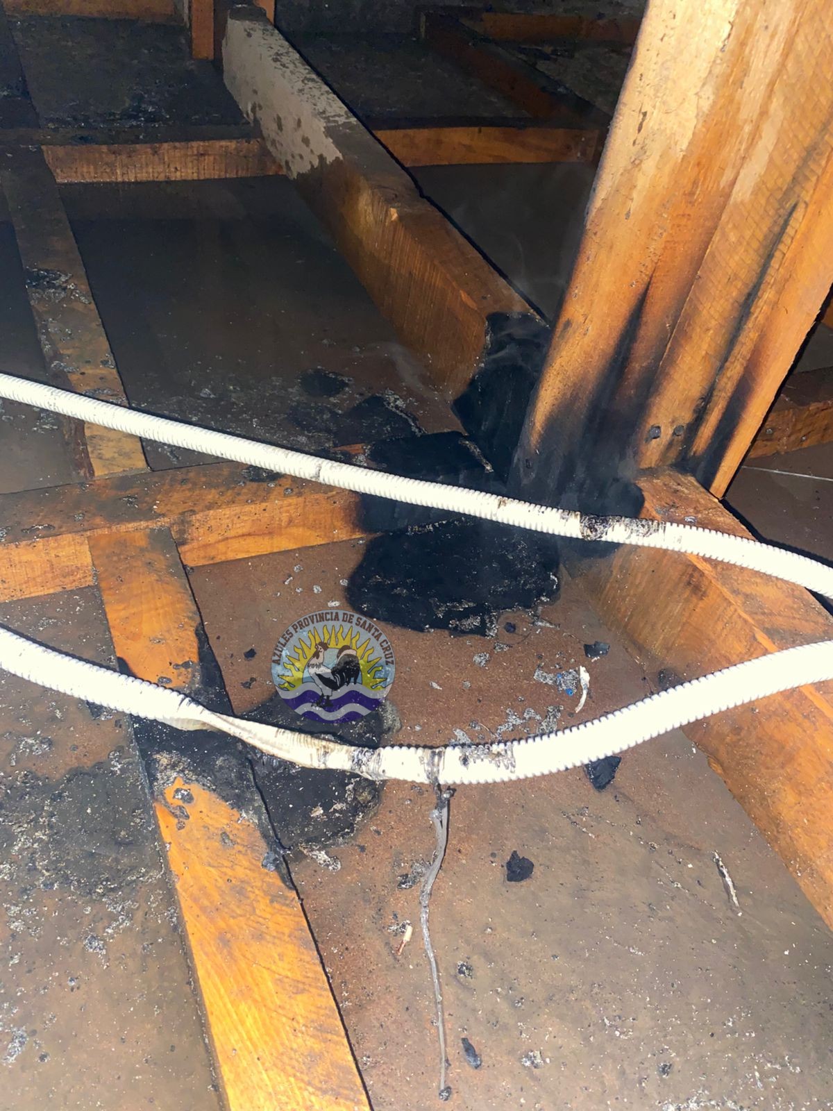 Principio de incendio en vivienda del Barrio San Benito (1)